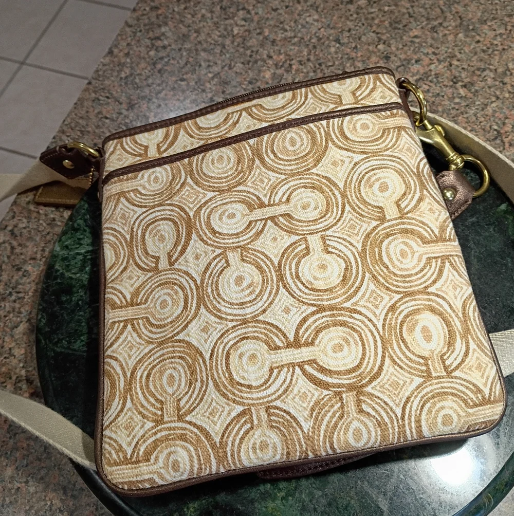 Coach Audrey Op Art Swirl Cross body